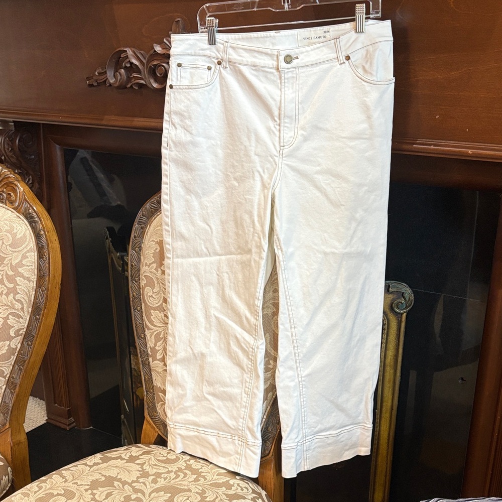 Vince Camuto Women’s cropped wide leg jeans